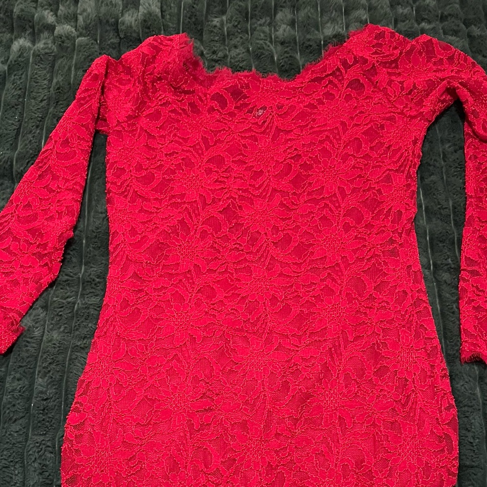 Jump apparel Red Lace Dress